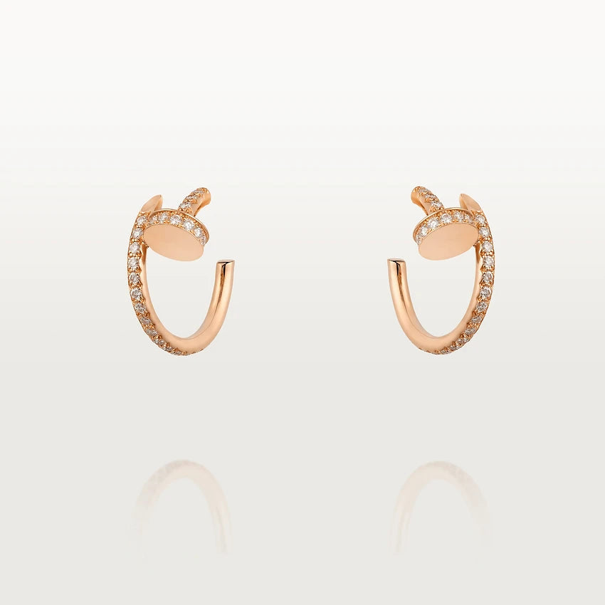 [Riva Jewelry ]JUSTE EARRINGS 12.75MM PINK GOLD DIAMOND