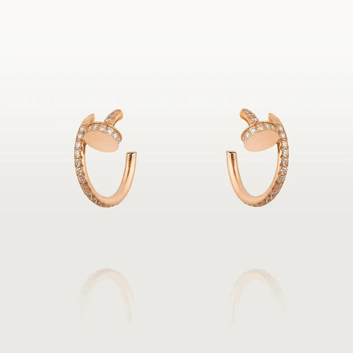 [Riva Jewelry ]JUSTE EARRINGS 12.75MM PINK GOLD DIAMOND