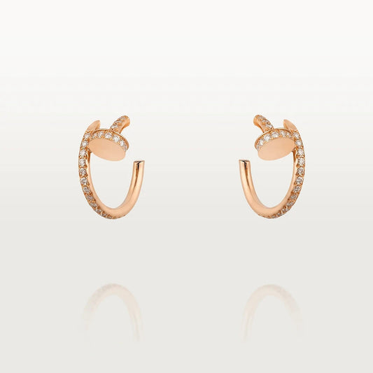 [Riva Jewelry ]JUSTE EARRINGS 12.75MM PINK GOLD DIAMOND