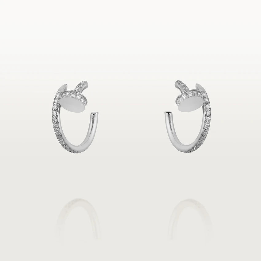 [Riva Jewelry ]JUSTE EARRINGS 12.75MM SILVER DIAMOND