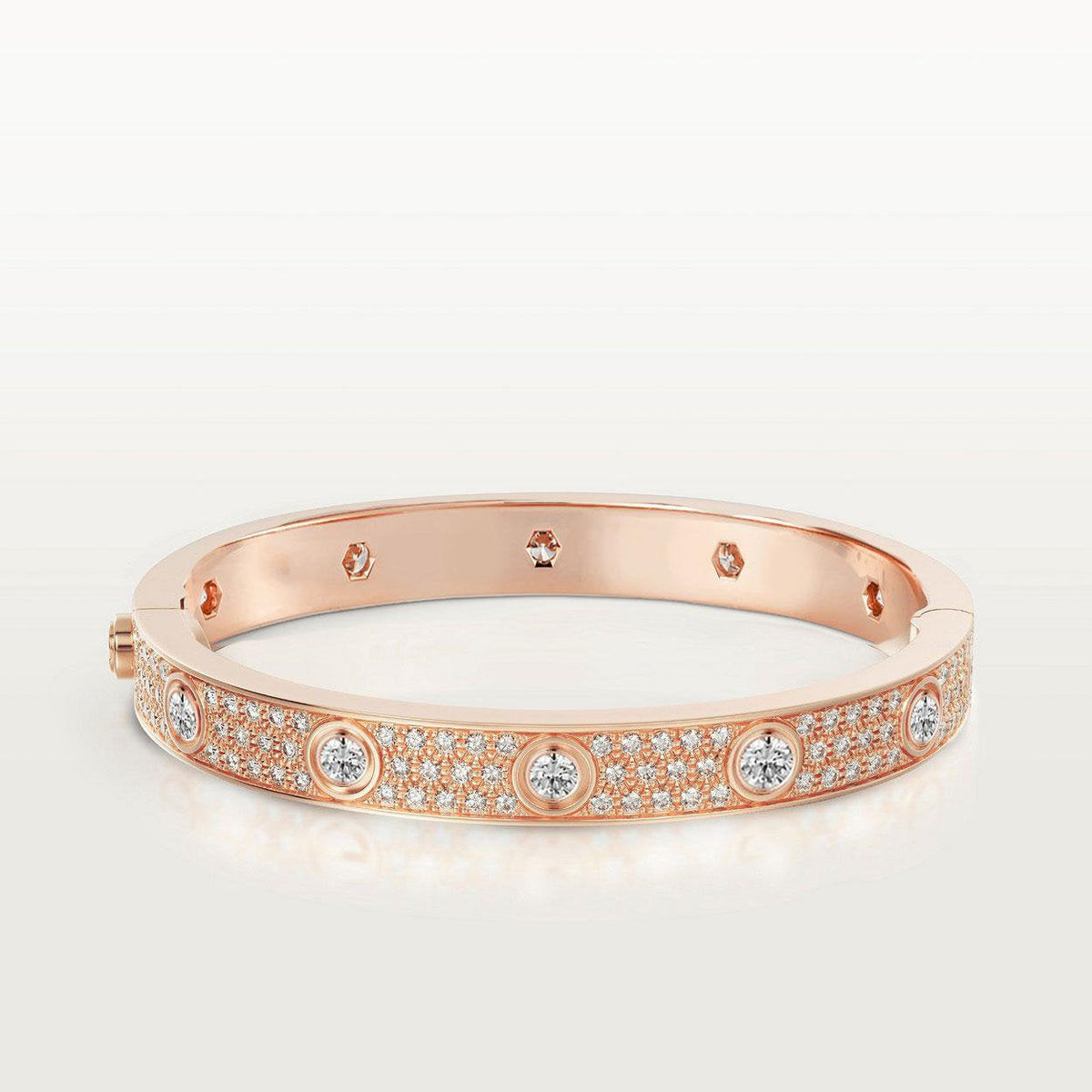 [Riva Jewelry ]LOVE BRACELET 6.1MM DIAMOND-PAVED 10 BIG DIAMONDS