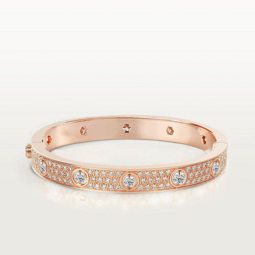 [Riva Jewelry ]LOVE BRACELET 6.1MM DIAMOND-PAVED 10 BIG DIAMONDS