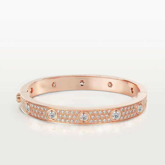 [Riva Jewelry ]LOVE BRACELET 6.1MM DIAMOND-PAVED 10 BIG DIAMONDS