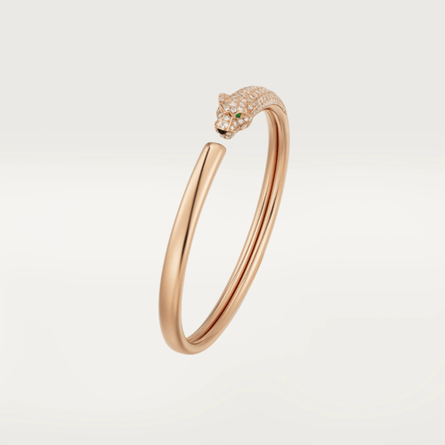 [Riva Jewelry ]PANTHERE ROSE GOLD DIAMOND OPEN BRACELET