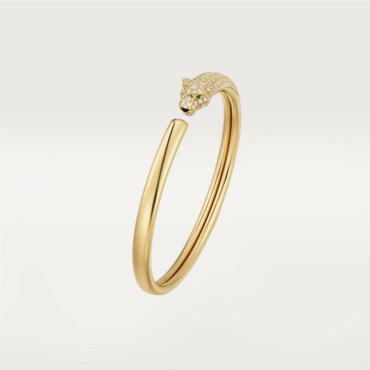 [Riva Jewelry ]PANTHERE GOLD DIAMOND OPEN BRACELET