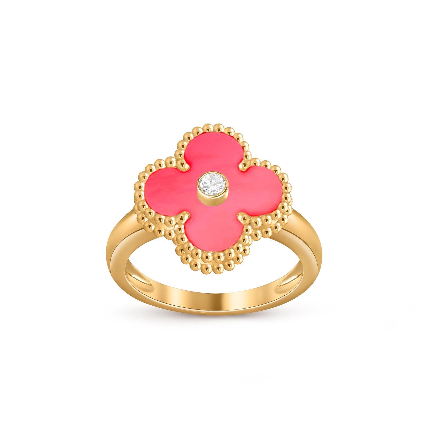 [Riva Jewelry]KOLLEKTION GLÜCKSKLEE GOLDENE RINGE MIT DIAMANTEN