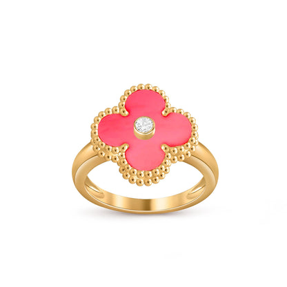 [Riva Jewelry]KOLLEKTION GLÜCKSKLEE GOLDENE RINGE MIT DIAMANTEN