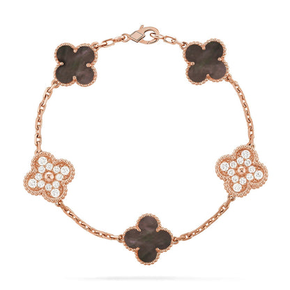 [Riva Jewelry ] CLOVER 5 MOTIF GRAY MOP BRACELET COLLECTION