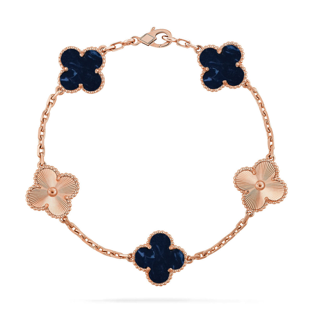 [Riva Jewelry]LUCKY CLOVER 5-MOTIF BRACELET - PIETERSITE-KOLLEKTION