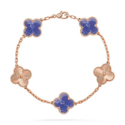 [Riva Jewelry ]CLOVER 5 MOTIF BLUE VEINS BRACELET COLLECTION