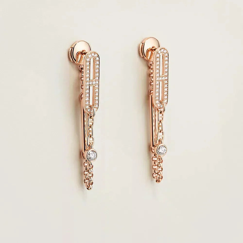 [Riva Jewelry ]CHAINE CHAOS DIAMOND DROP EARRINGS