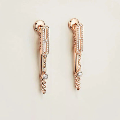 [Riva Jewelry ]CHAINE CHAOS DIAMOND DROP EARRINGS