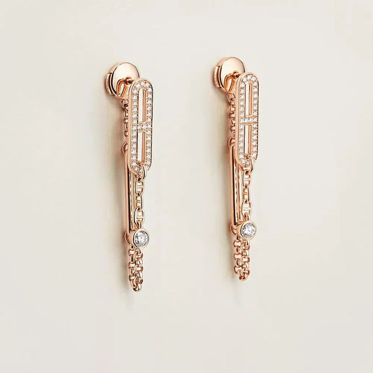 [Riva Jewelry ]CHAINE CHAOS DIAMOND DROP EARRINGS
