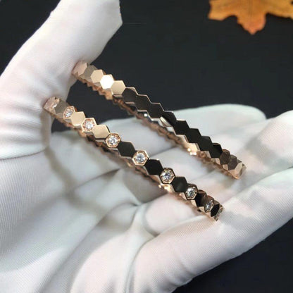 [Riva Jewelry]BEE LOVE ROSE GOLD DIAMOND BRACELET
