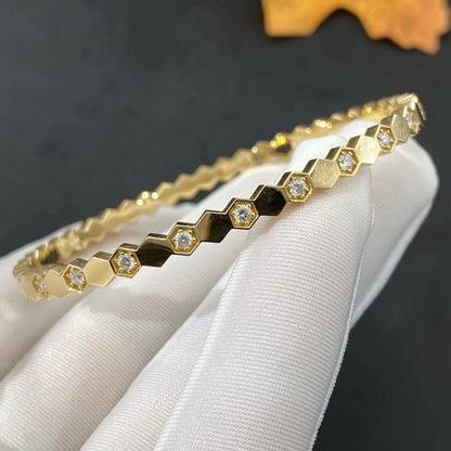 [Riva Jewelry]ビーラブゴールドダイヤモンドブレスレット