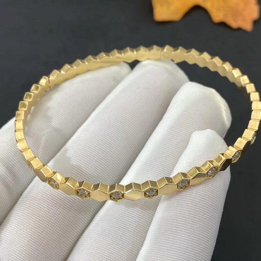 [Riva Jewelry]ビーラブゴールドダイヤモンドブレスレット