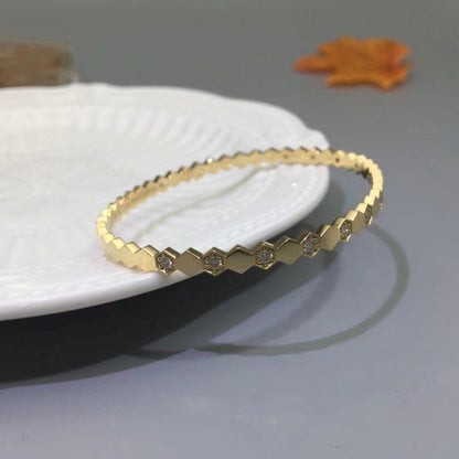 [Riva Jewelry]ビーラブゴールドダイヤモンドブレスレット