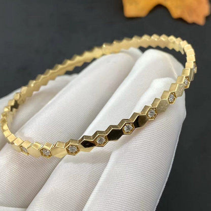 [Riva Jewelry]ビーラブゴールドダイヤモンドブレスレット