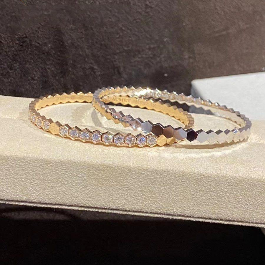 [Riva Jewelry]BEE LOVE ゴールド ブレスレット フルダイヤモンド