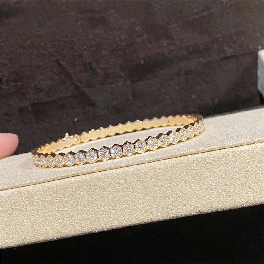 [Riva Jewelry]BEE LOVE ゴールド ブレスレット フルダイヤモンド