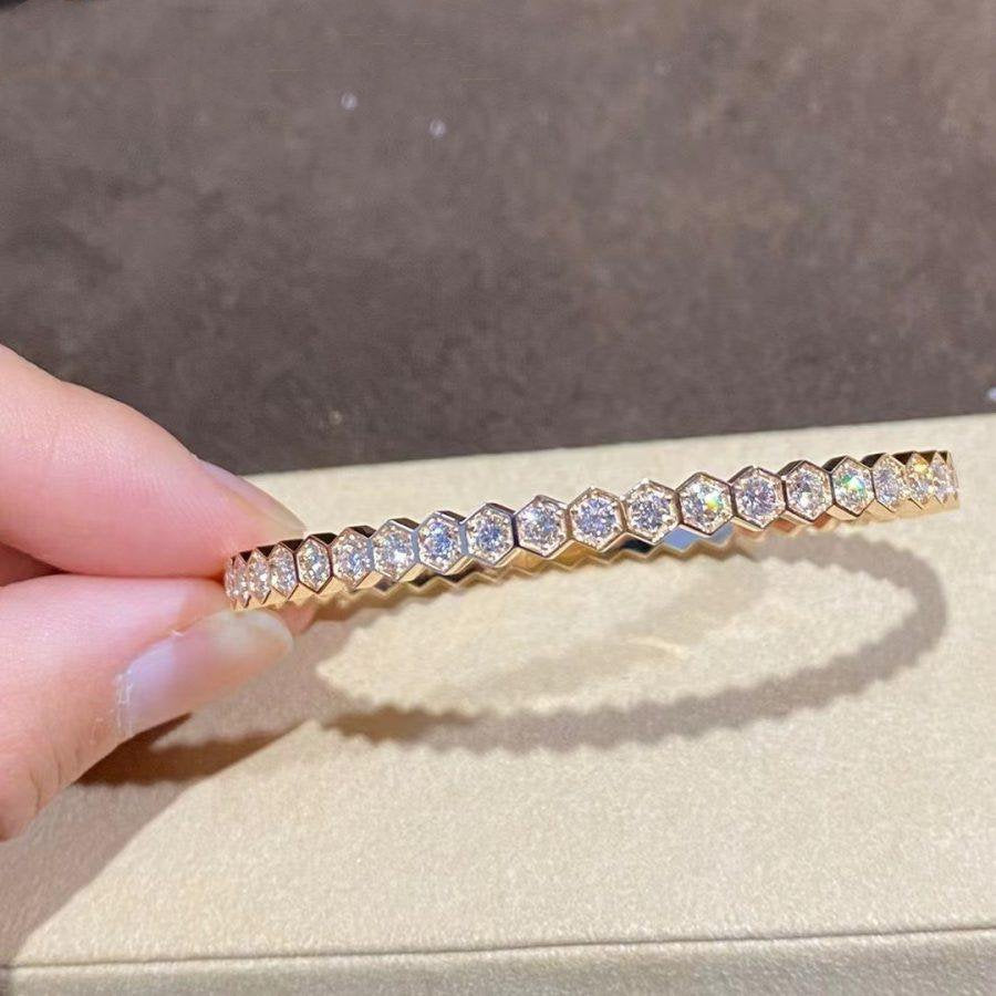 [Riva Jewelry]BEE LOVE ゴールド ブレスレット フルダイヤモンド