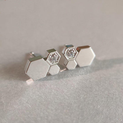 [Riva Jewelry ]BEE LOVE SILVER DIAMOND EARRINGS