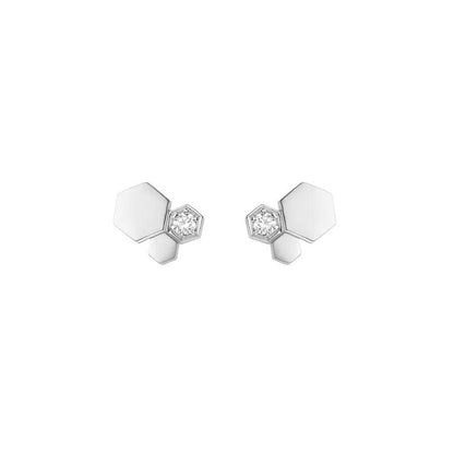 [Riva Jewelry ]BEE LOVE SILVER DIAMOND EARRINGS