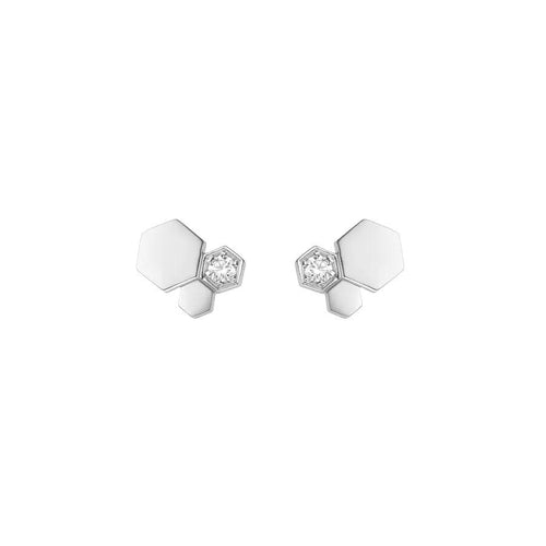 [Riva Jewelry]BEE LOVE SILVER DIAMOND EARRINGS