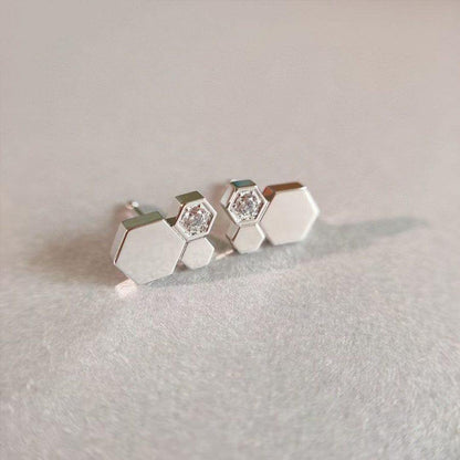 [Riva Jewelry ]BEE LOVE SILVER DIAMOND EARRINGS