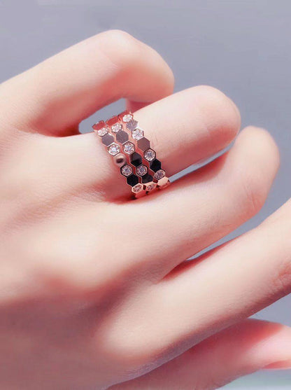 [Riva Jewelry]BEE LOVE RING ROSÉGOLD DIAMANT