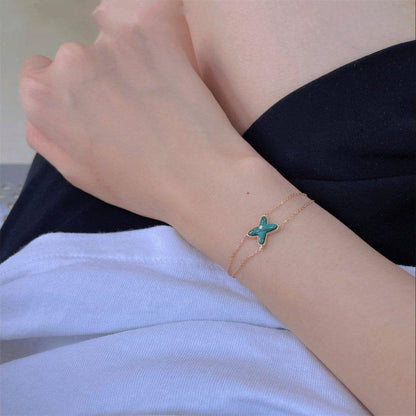 [Riva Jewelry ]JEUX BRACELET MALACHITE PINK GOLD 1 DIAMOND