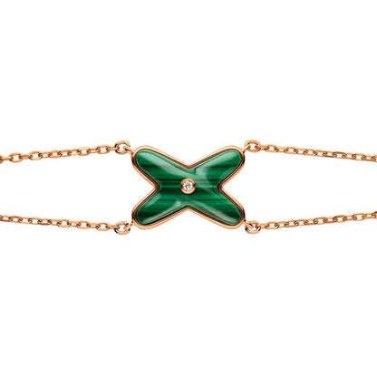[Riva Jewelry ]JEUX BRACELET MALACHITE PINK GOLD 1 DIAMOND