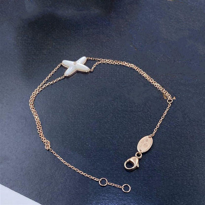 [Riva Jewelry]JEUX ARMBAND WEISSES PERLMUTT ROSÉGOLD 1 DIAMANT