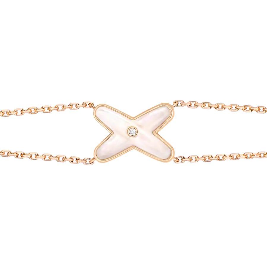 [Riva Jewelry]JEUX ARMBAND WEISSES PERLMUTT ROSÉGOLD 1 DIAMANT