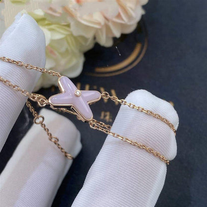 [Riva Jewelry]JEUX ARMBAND ROSA PERLMUTT ROSÉGOLD 1 DIAMANT