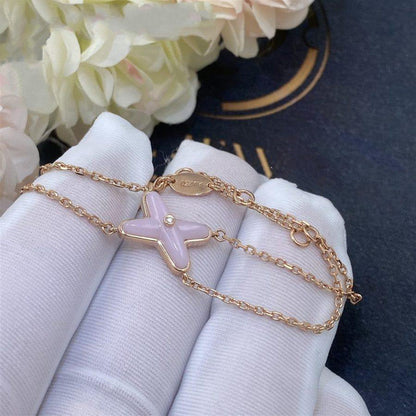 [Riva Jewelry]JEUX ARMBAND ROSA PERLMUTT ROSÉGOLD 1 DIAMANT