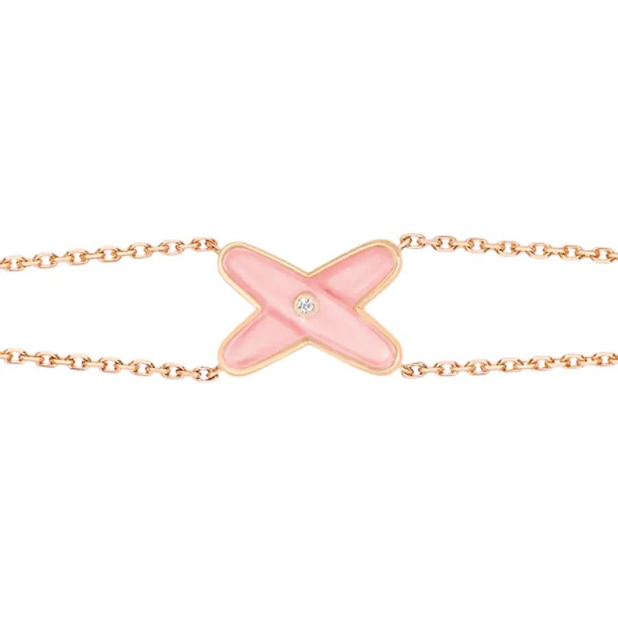 [Riva Jewelry]JEUX ARMBAND ROSA PERLMUTT ROSÉGOLD 1 DIAMANT