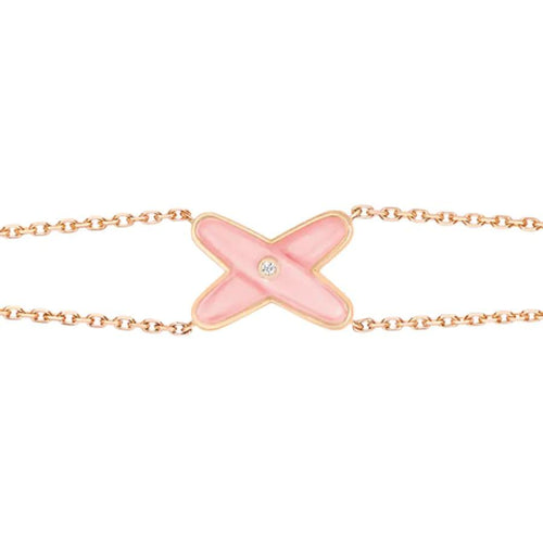 [Riva Jewelry]JEUX ARMBAND ROSA PERLMUTT ROSÉGOLD 1 DIAMANT