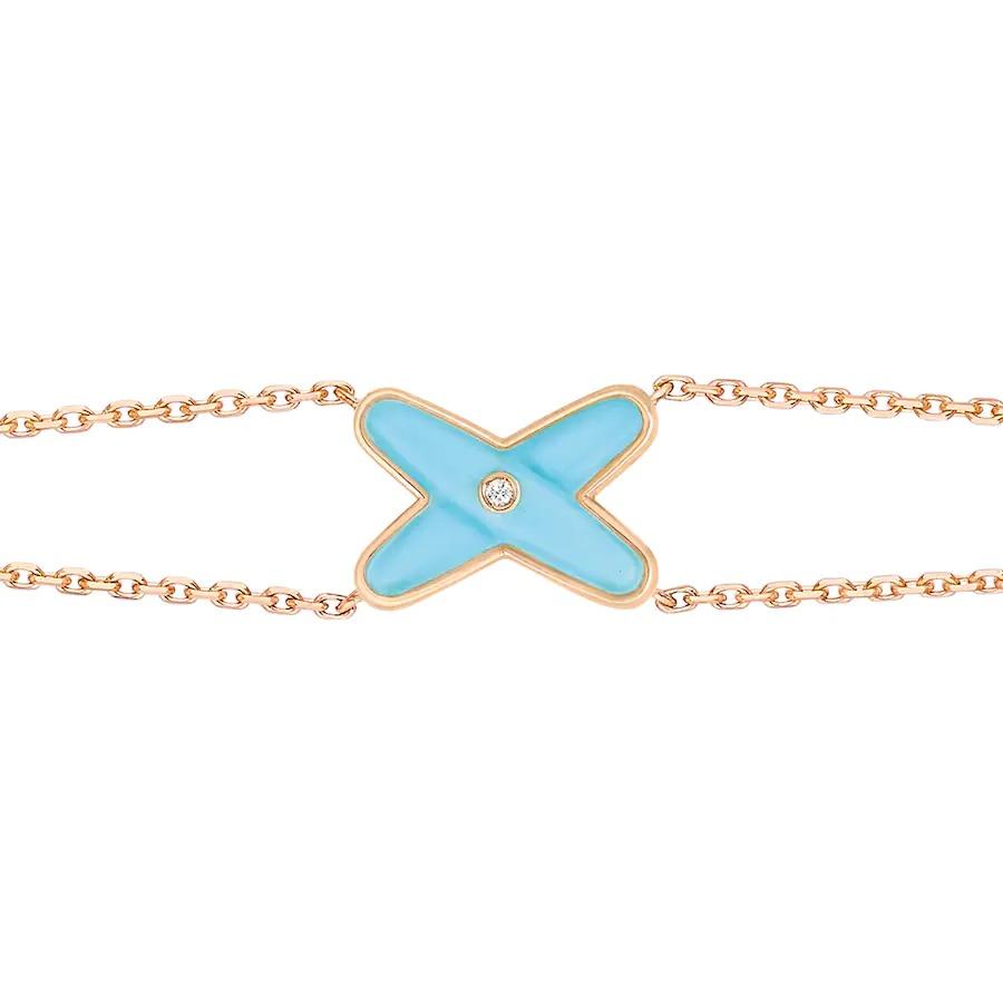 [Riva Jewelry]JEUX ARMBAND TÜRKIS ROTGOLD 1 DIAMANT