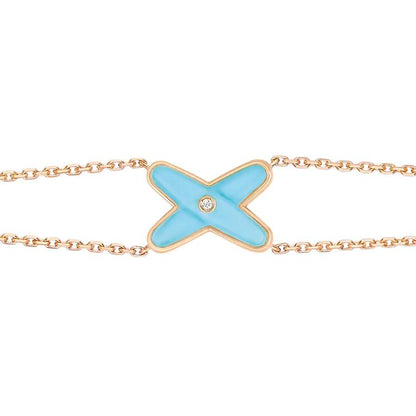 [Riva Jewelry]JEUX ARMBAND TÜRKIS ROTGOLD 1 DIAMANT
