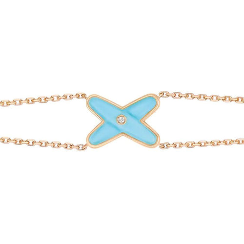 [Riva Jewelry]JEUX ARMBAND TÜRKIS ROTGOLD 1 DIAMANT