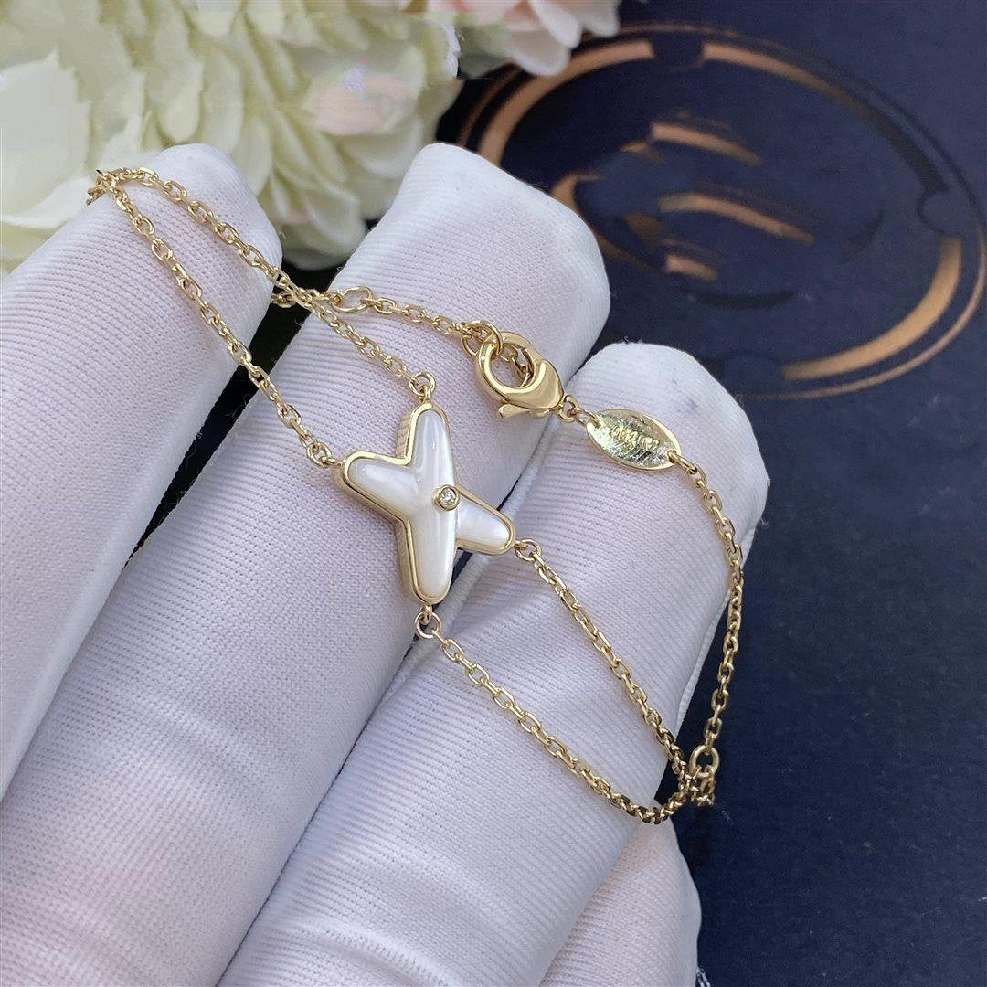 [Riva Jewelry ]JEUX BRACELET WHITE MOP GOLD 1 DIAMOND