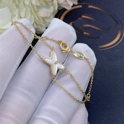 [Riva Jewelry ]JEUX BRACELET WHITE MOP GOLD 1 DIAMOND