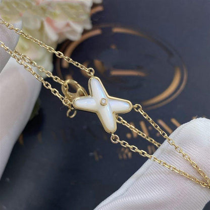 [Riva Jewelry ]JEUX BRACELET WHITE MOP GOLD 1 DIAMOND