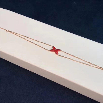 [Riva Jewelry]JEUX BRACELET CARNELIAN ROSE GOLD 1 DIAMOND