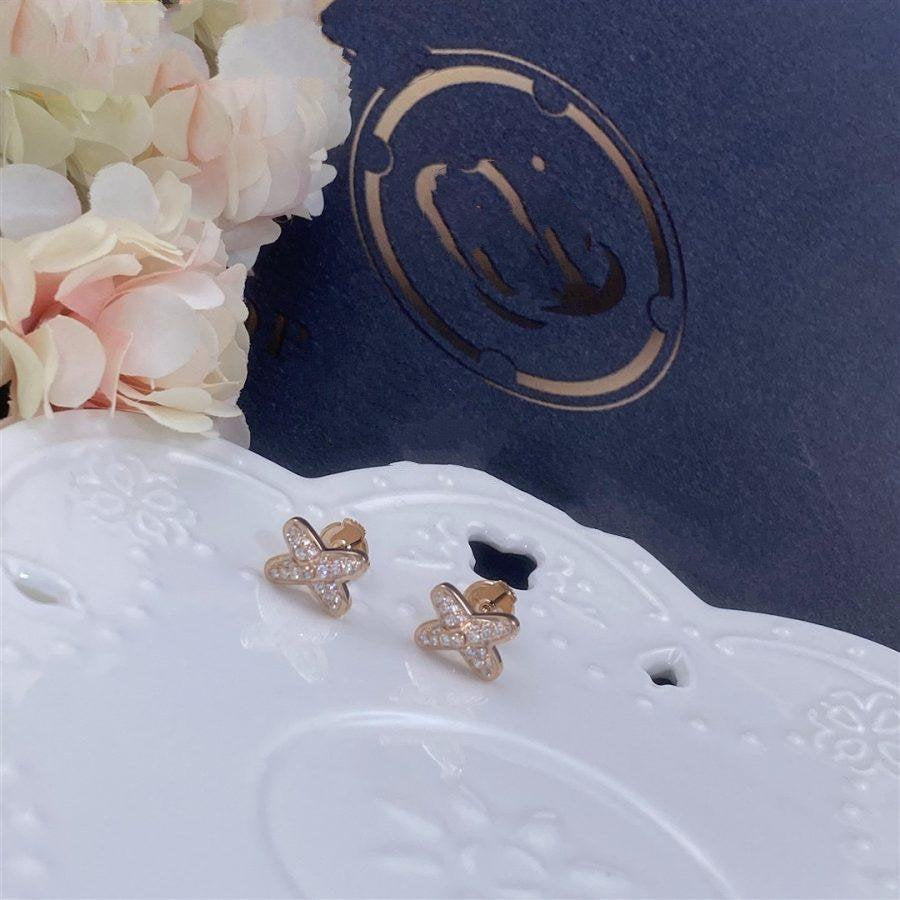 [Riva Jewelry]JEUX DE ROSE GOLD DIAMOND EARRINGS