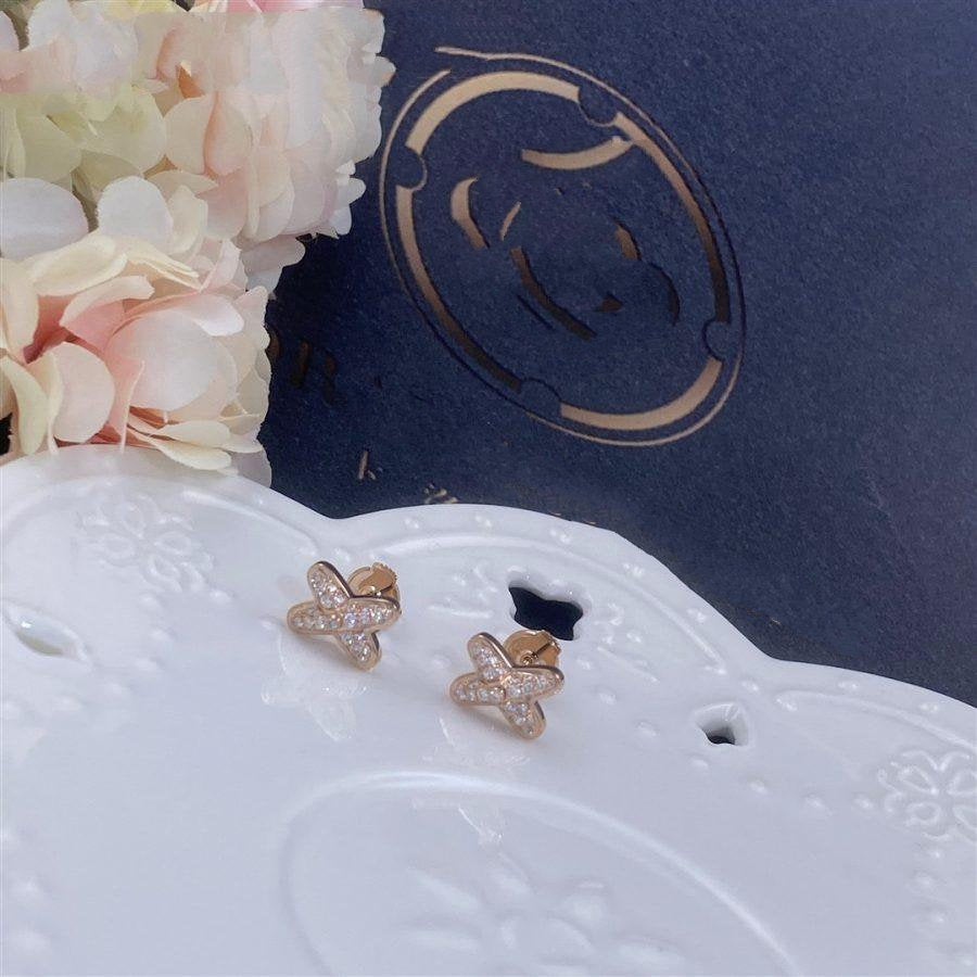 [Riva Jewelry ]JEUX DE PINK GOLD DIAMOND EARRINGS