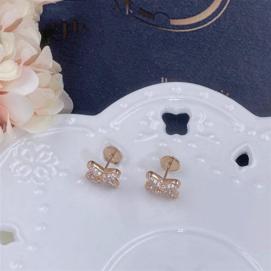 [Riva Jewelry]JEUX DE ROSE GOLD DIAMOND EARRINGS