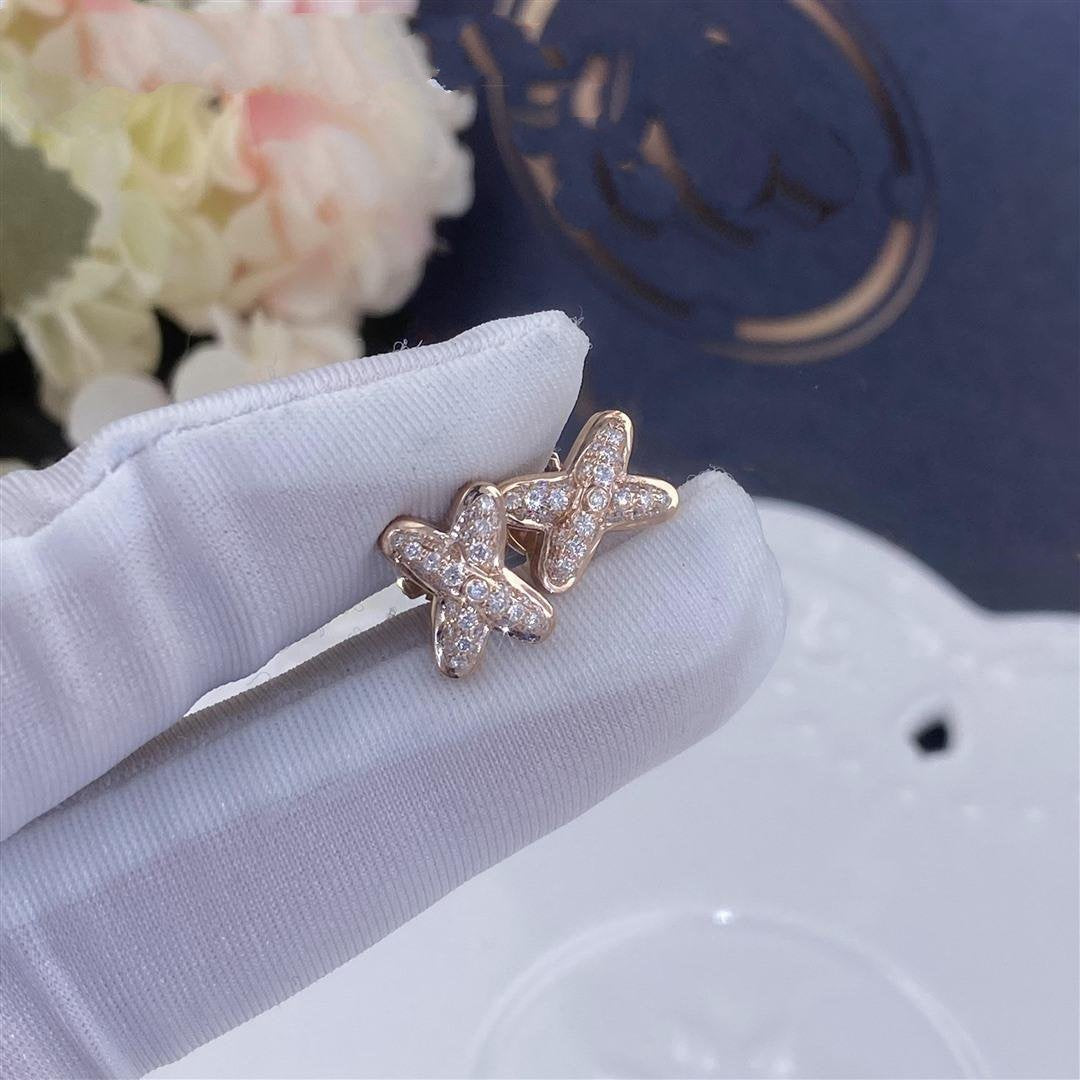 [Riva Jewelry ]JEUX DE PINK GOLD DIAMOND EARRINGS