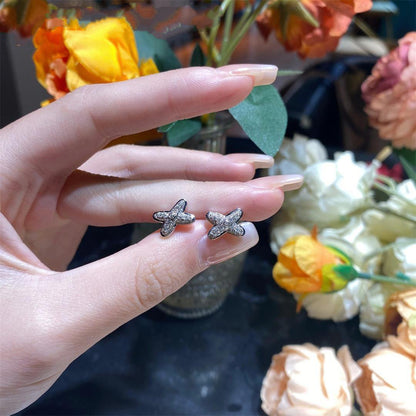 [Riva Jewelry]JEUX DE SILVER DIAMOND EARRINGS